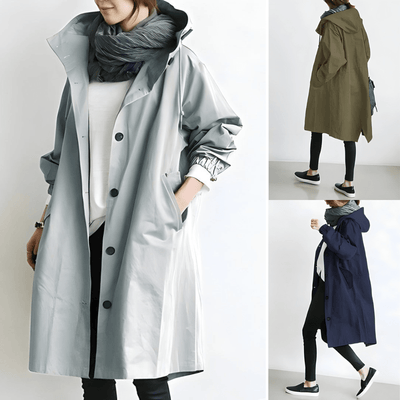 Edith | Langer Oversize-Trenchcoat mit modernem Minimalismus