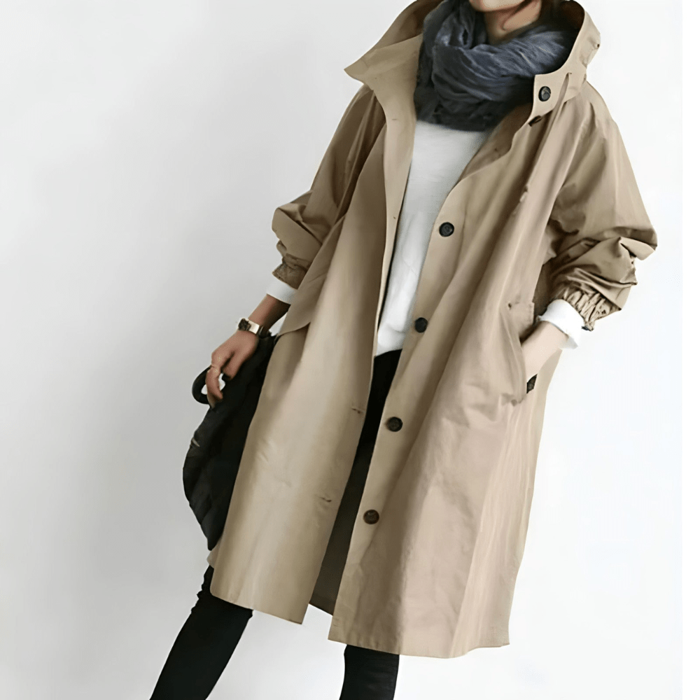 Edith | Langer Oversize-Trenchcoat mit modernem Minimalismus