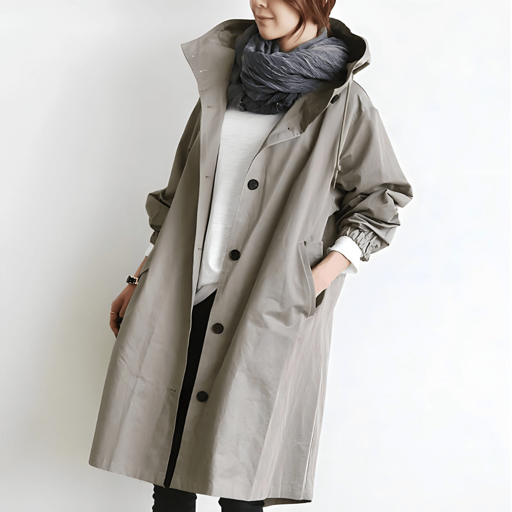 Edith | Langer Oversize-Trenchcoat mit modernem Minimalismus