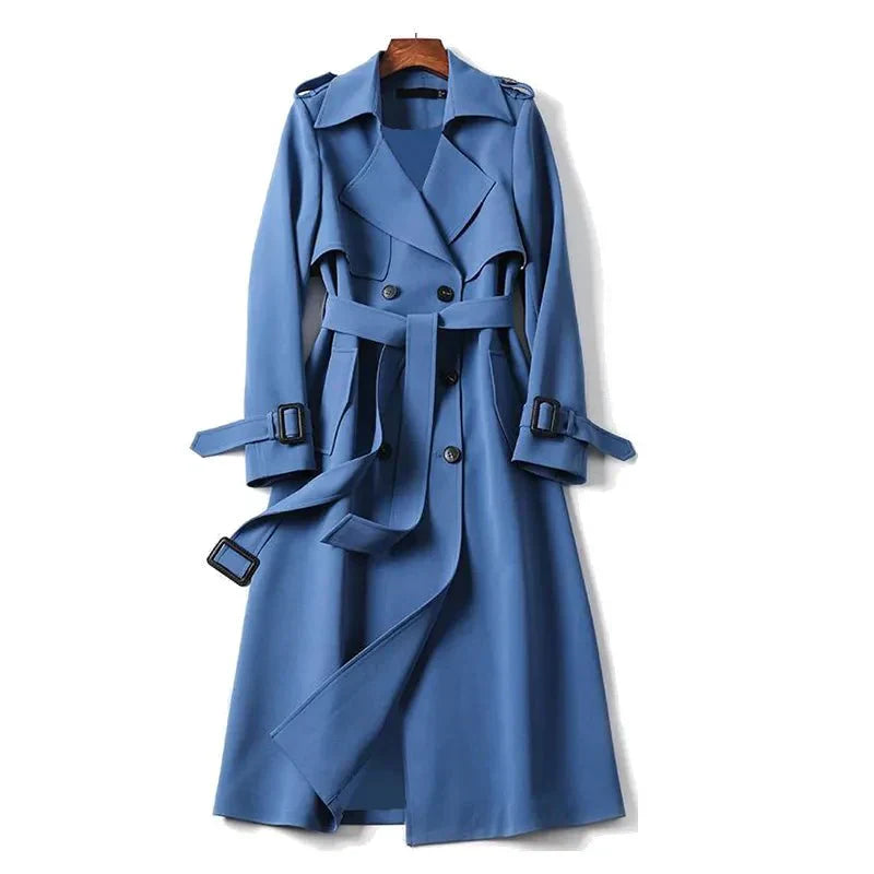 Damen Klassischer Trenchcoat | Lang Elegant