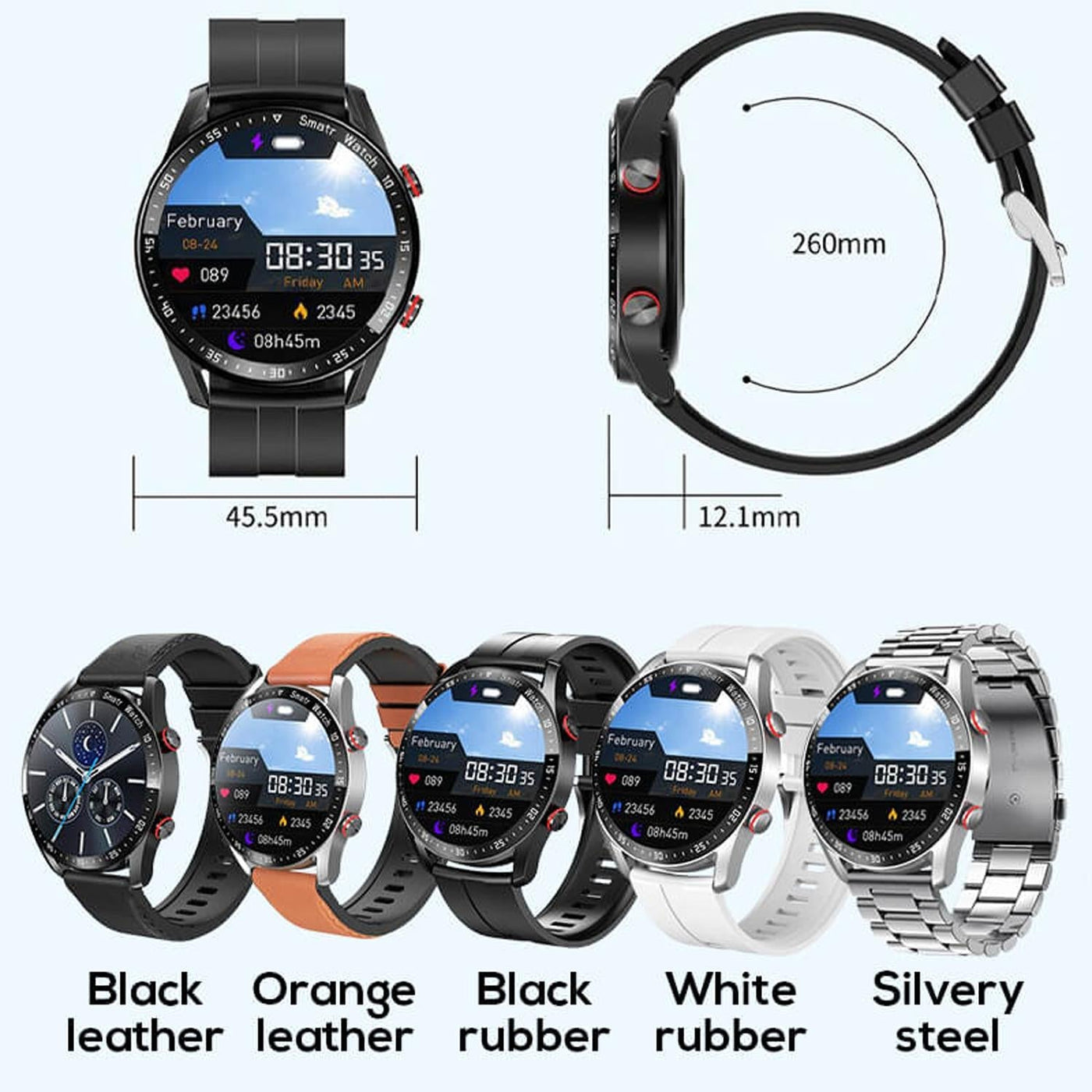Multifunktionale Smartwatch mit Blutzuckermessung & NFC