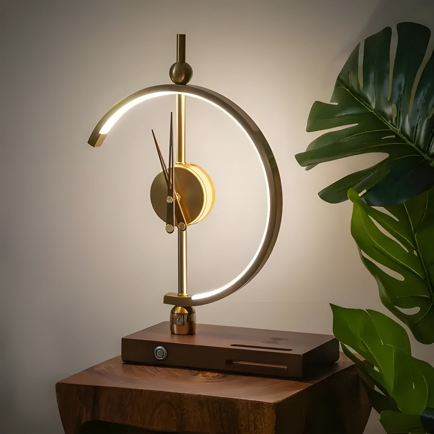 GlowBase Clock Lamp – Luxus Wireless LED Uhr-Lampe