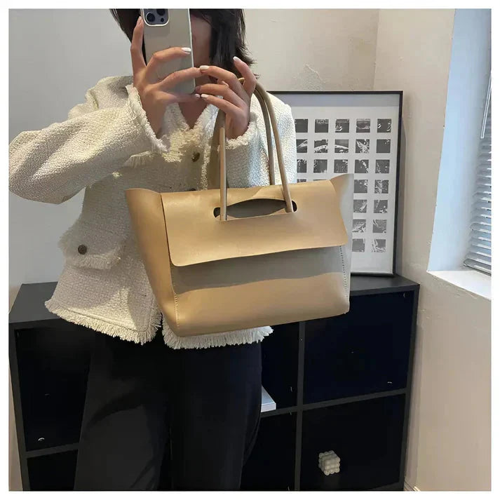 Klassische Lederschultertasche Für Damen