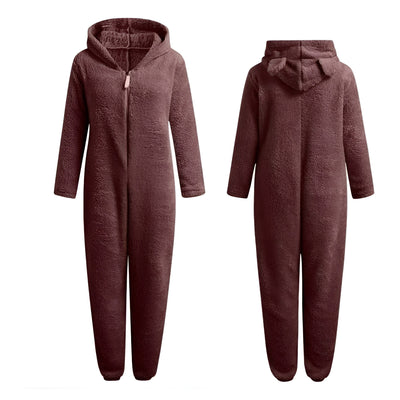 HugCloud Onesie – Weicher Fleece-Kapuzen-Einteiler
