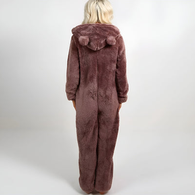 HugCloud Onesie – Weicher Fleece-Kapuzen-Einteiler