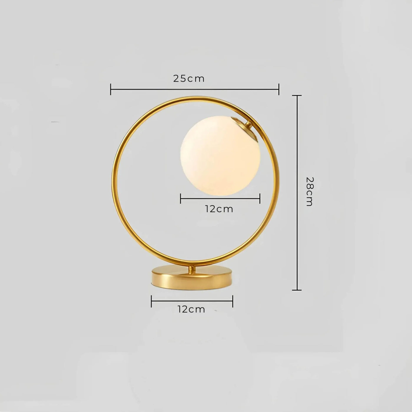 StellarSphere Light – Luxuriöse Glaskugel-Tischlampe mit Holzfuß