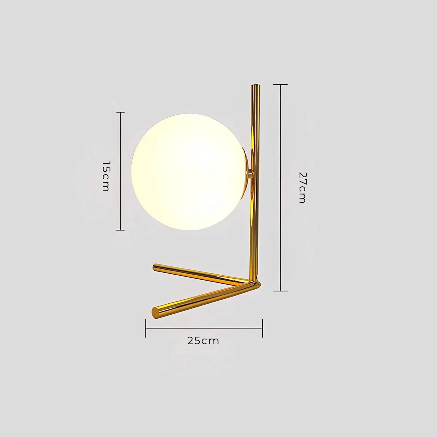 StellarSphere Light – Luxuriöse Glaskugel-Tischlampe mit Holzfuß