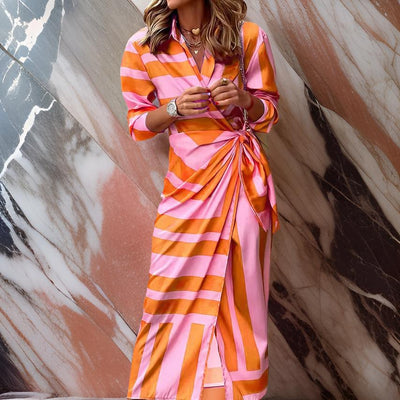 Rosea Wickelkleid mit Druck