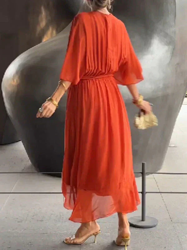 Edelgard®️ | Leichtes Kleid mit V-Ausschnitt