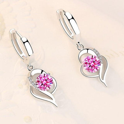 925 Sterling Silber und mit Zirkonia belegte Blumenohrringe