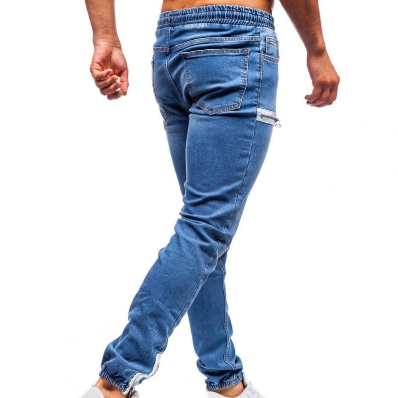 Denim-Jogginghose mit Kordelzug für Herren