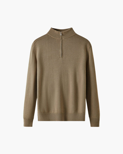 Weston | Half Zip Stehkragen Herrenpullover aus Merinowolle