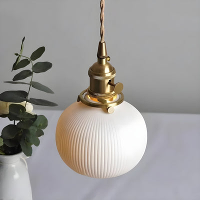 HarmonyGlow Light - Vintage-Keramik-Glas-Pendelleuchte