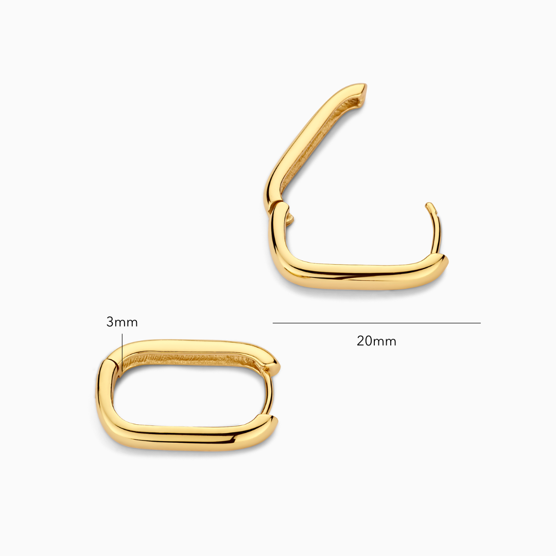 Gold Icon Hoop Earrings