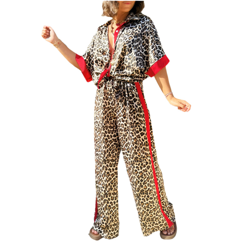 Klara Luxe Leo Muster Zweiteiler – Leicht und entspannte Passform