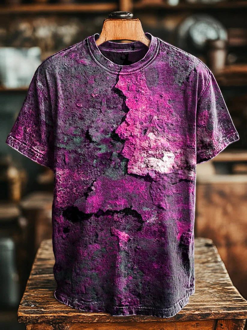 FERRO | T-Shirt mit Rosttextur-Print