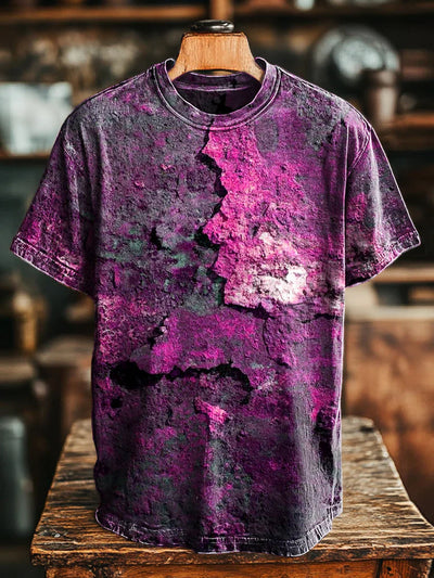 FERRO | T-Shirt mit Rosttextur-Print