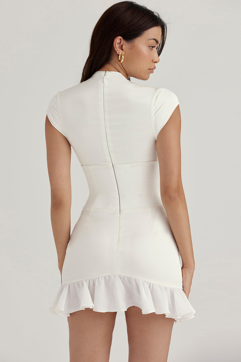 Rüschen Korsettkleid mit skulpturaler Eleganz für Frauen