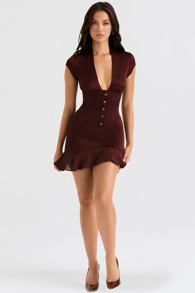 Rüschen Korsettkleid mit skulpturaler Eleganz für Frauen