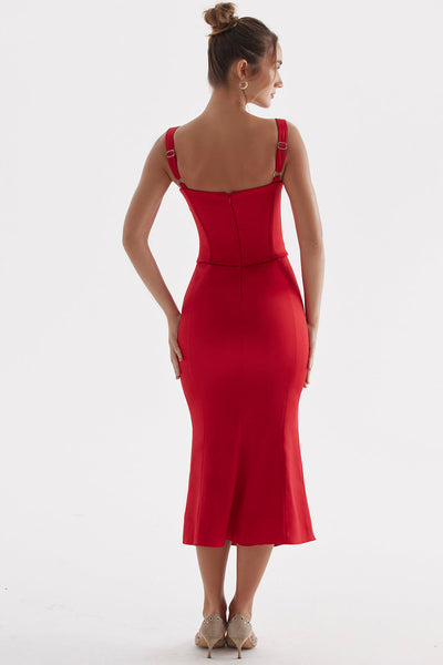 Rotes Rosenkorsettkleid für Frauen