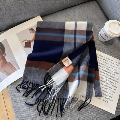 Anneke | Kuscheliger Karo-Winterschal mit Kaschmir-Feeling