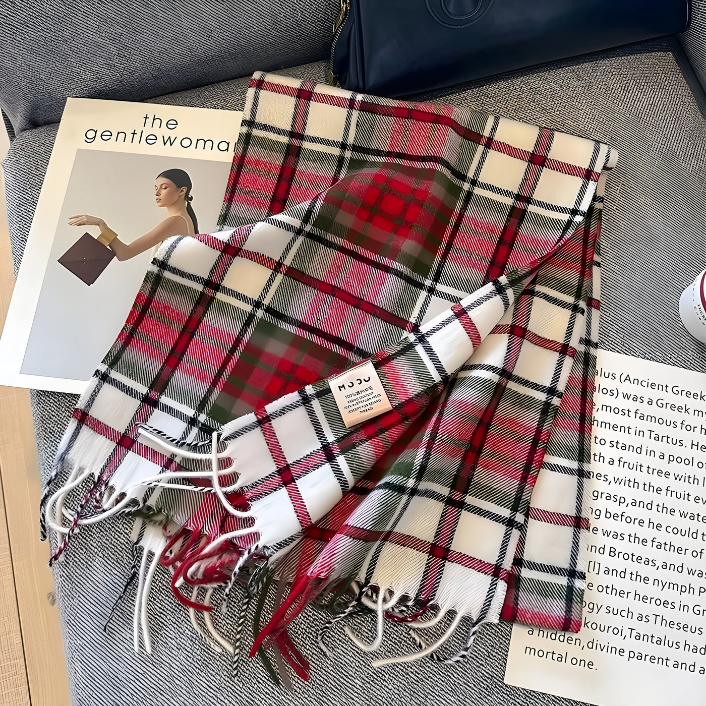 Anneke | Kuscheliger Karo-Winterschal mit Kaschmir-Feeling