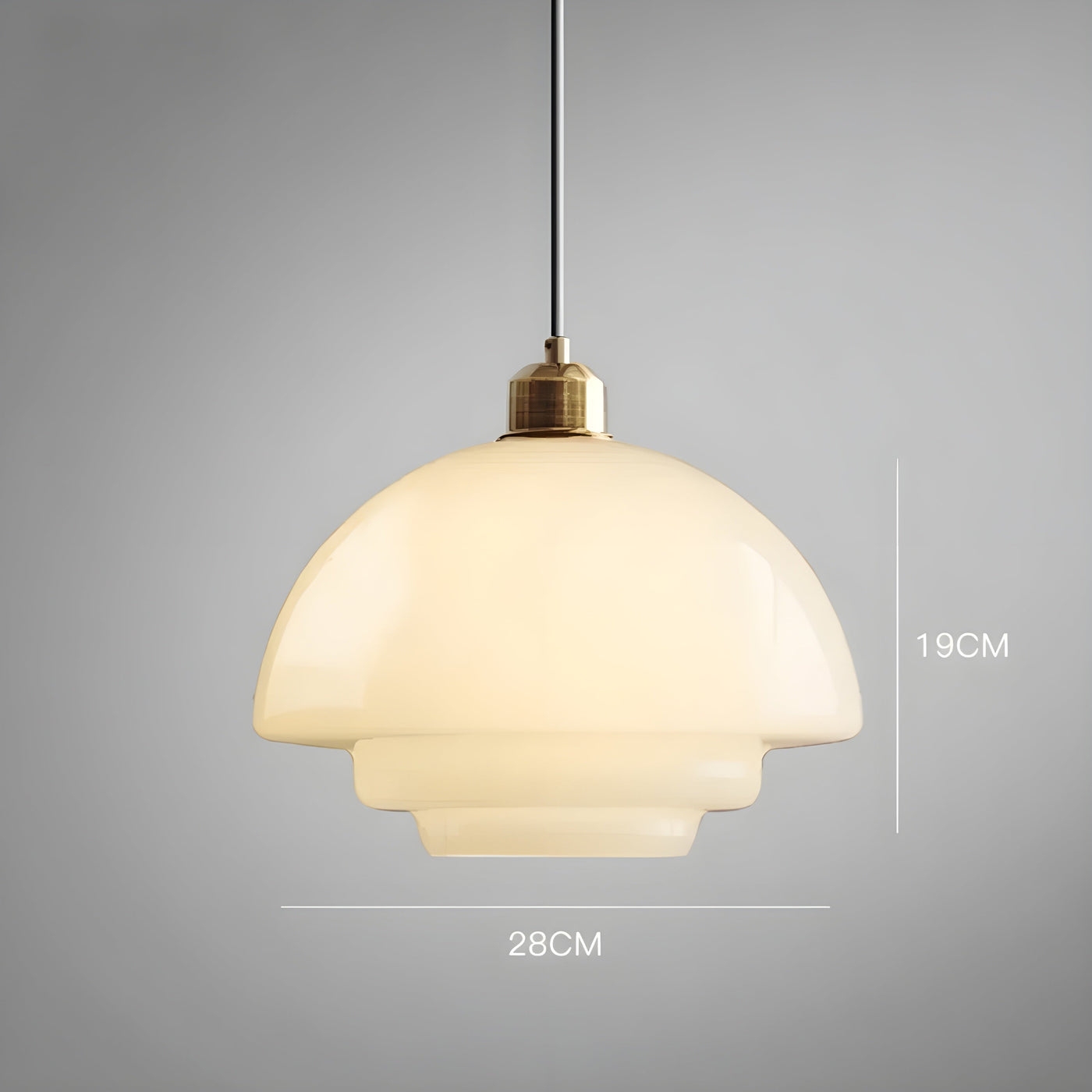 AuraBeam Light – Minimalistische Elfenbeinfarbene LED-Hängelampe aus Glas