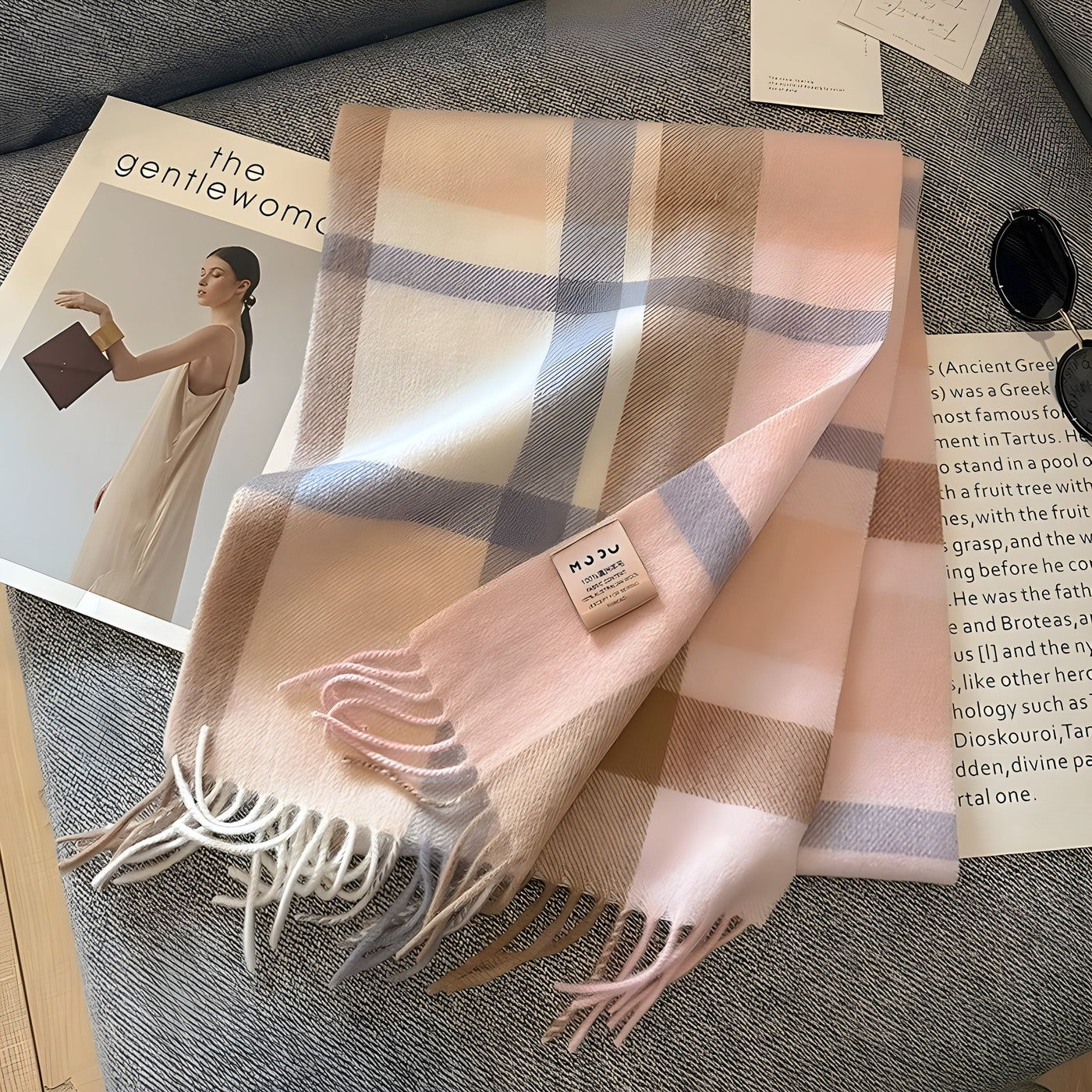 Anneke | Kuscheliger Karo-Winterschal mit Kaschmir-Feeling