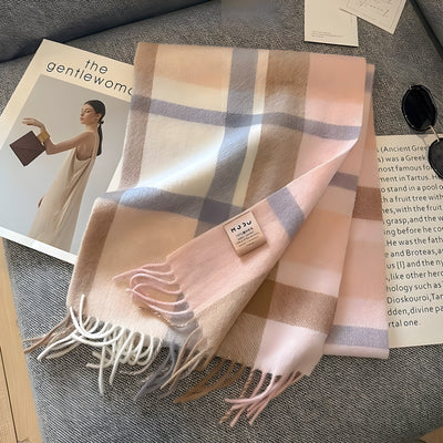 Anneke | Kuscheliger Karo-Winterschal mit Kaschmir-Feeling