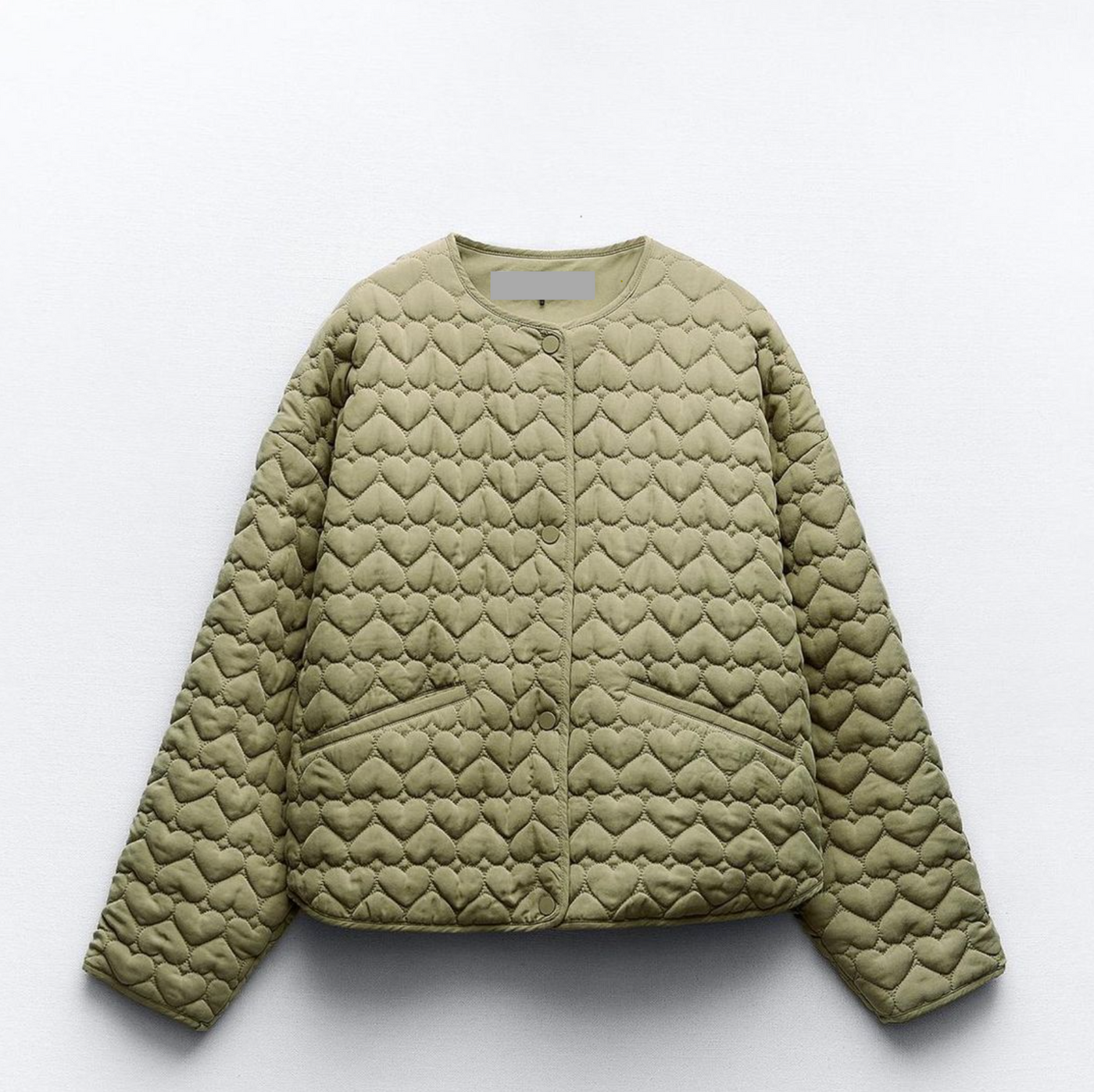 Steppjacke mit Herzmuster für Frauen