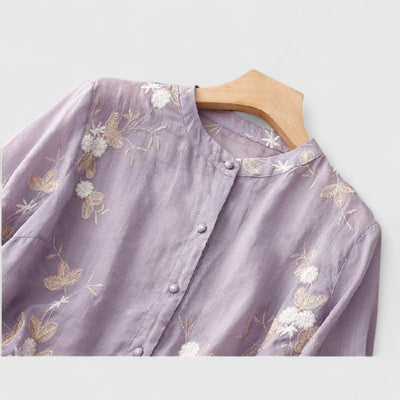 Maisie | Blumenbluse aus Premium-Materialien